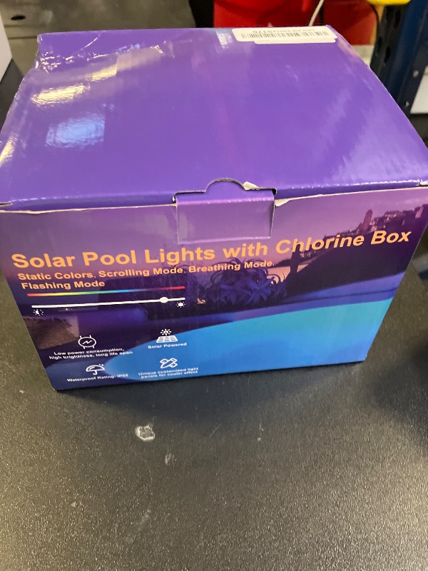 Photo 1 of Solar Pool Chlorine Floater with Colorful Lights, Chlorine Floaters with Remote Control, Floating Pool Chlorines Dispenser, Adjustable Release & Anti-Sinking, Flow Floaters for Hot Tub, Spa