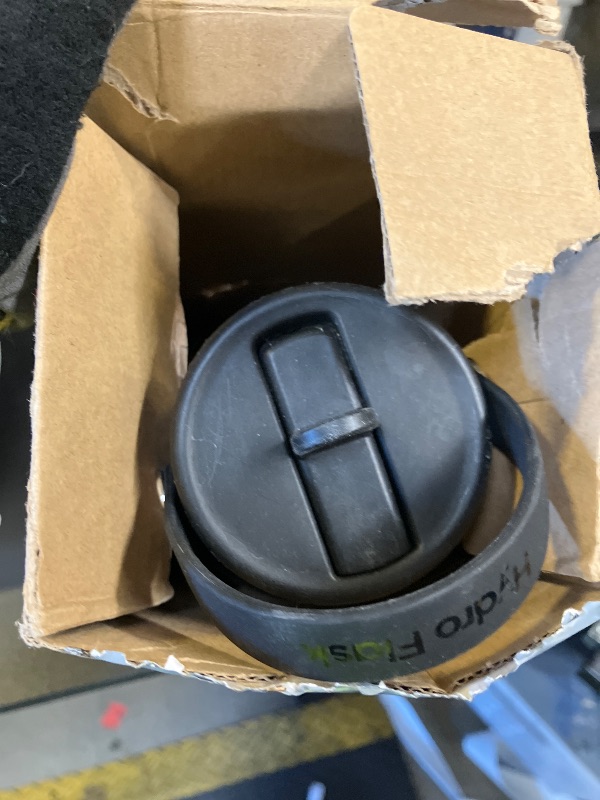 Photo 1 of Hydro Flask Water Bottle - Insulated Stainless Steel - Wide Straw Lid, Non Spill, Leakproof in 40 Oz Black