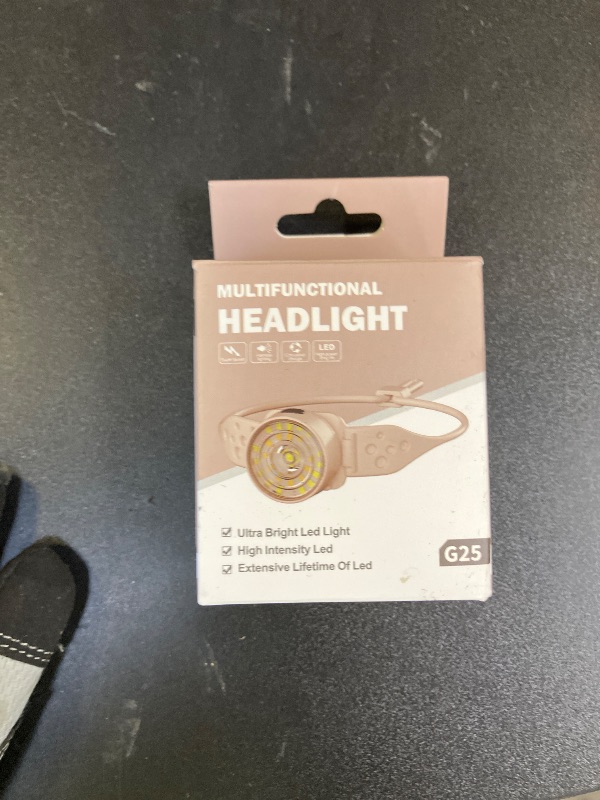 Photo 1 of COSOOS Rechargeable LED Headlamp with Red Light, Outdoor Camping Headlamp with Adjustable Comfortable Silicone Headband, Pivotable Head, Lightweight Hiking Headlamp