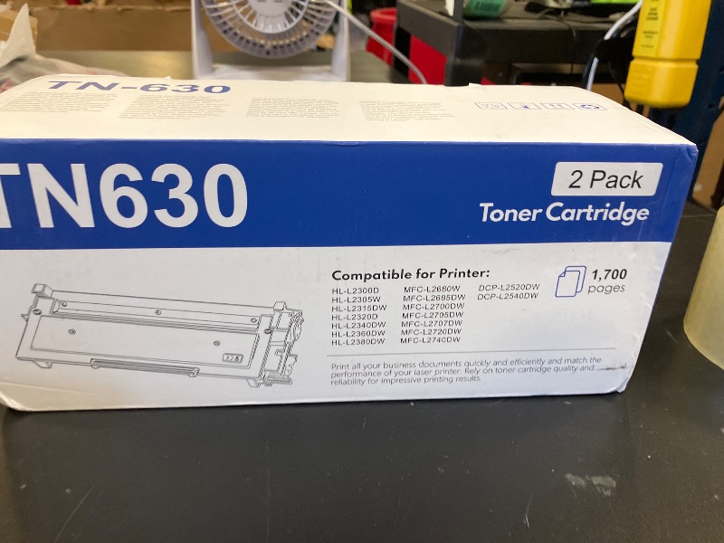 Photo 1 of TN660 Toner Cartridge High Yield Replacement for Brother TN 660 TN630 to use with HL-L2300D HL-L2380DW HL-L2320D DCP-L2540DW HL-L2340DW HL-L2360DW MFC-L2720DW Printer,TN6602PK