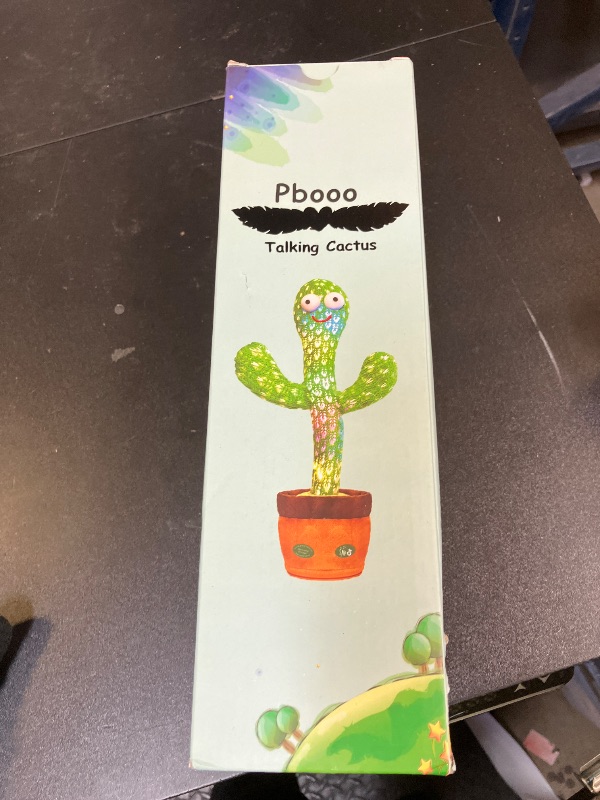 Photo 1 of Pbooo Dancing Talking Cactus Mimicking Toy,Talking Repeat Singing Sunny Cactus Toy 120 Pcs Songs for Baby 15S Record Your Sound Sing+Dancing+Recording+LED
