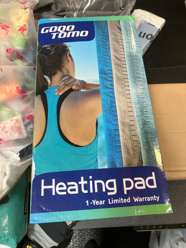 Photo 1 of GOQOTOMO Heating Pad Fast-Heating Technology for Back/Waist/Abdomen/Sh-oulder/Neck Pain and Cramps Relief - Moist and Dry Heat Therapy with Auto-Off Hot Heated Pad by-Colorful