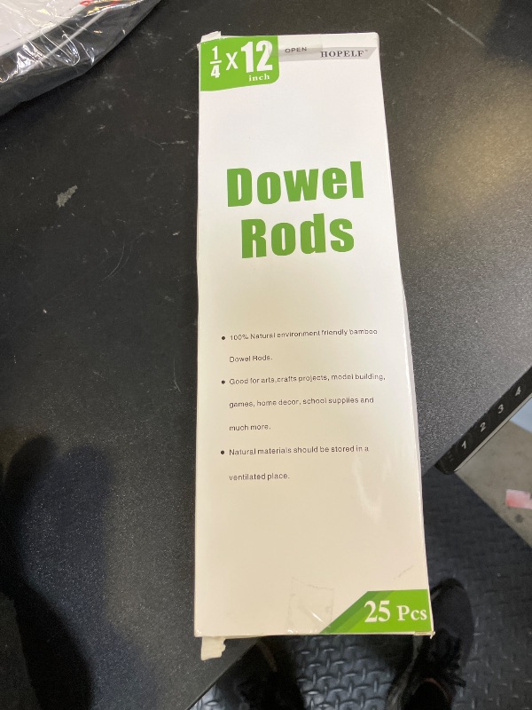 Photo 1 of HOPELF 25PCS Wooden Dowel Rods - 1/4 x 12 Inch Bamboo Sticks - for Crafts, Cake Dowels and DIY Projects