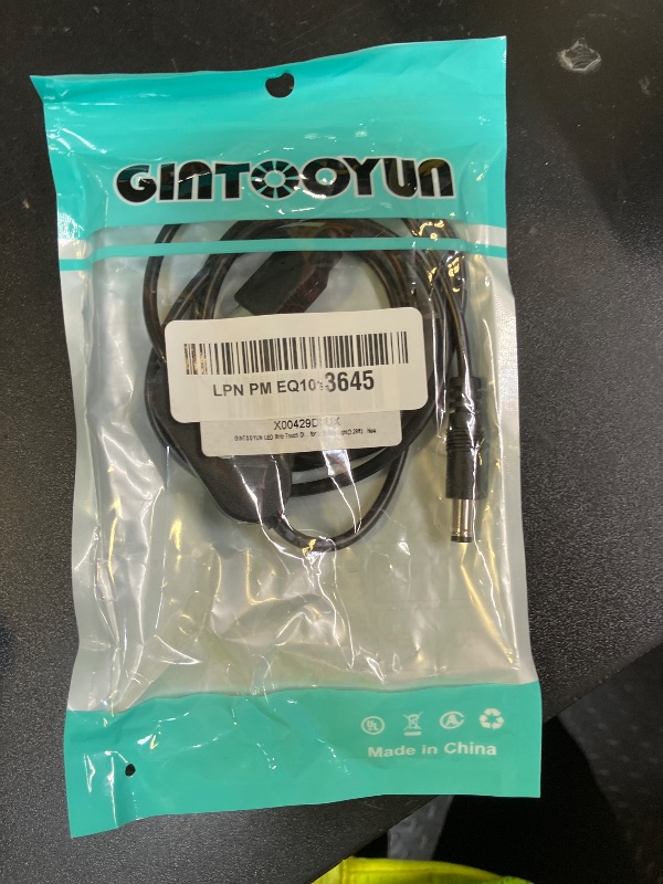 Photo 1 of GINTOOYUN LED Strip Touch Dimmer 12V 3A USB Male to 5.5x2.5mm DC Male Controller Switch Extension Power Cord Connector Single Colour Dimming Switch Controller for LED Strip Light(3.28ft)
