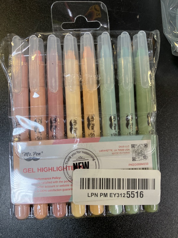 Photo 1 of Mr. Pen- Gel Highlighter, 8 Pack, Pastel Colors, No Bleed, Markers for Bibles