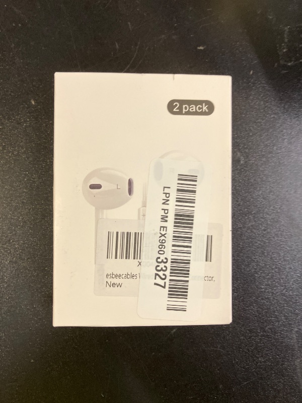Photo 1 of Wired Headphones for iPhone Earbuds with Lightning Connector,2 Packs Built-in Mic & Volume Control HiFi Stereo Nosie Reduction Earphones Compatible with iPhone 14/13/12/11/XR/XS/X/8/7 Support All iOS