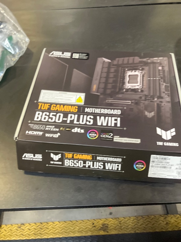 Photo 1 of ASUS TUF GAMING B650-PLUS WIFI AMD B650 AM5 Ryzen™ Desktop 9000 8000 and 7000 ATX motherboard, 14 power stages, PCIe® 5.0 M.2 , DDR5 memory, WiFi 6 and 2.5 Gb Ethernet, USB4® support Aura Sync