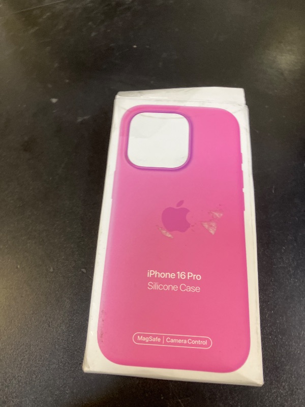Photo 1 of Apple iPhone 16 Pro Silicone Case with MagSafe and Camera Control: Lightweight Phone Case, Wireless Charging Compatible, Smooth Matte Finish; Peony