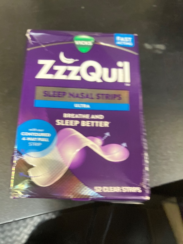 Photo 1 of ZzzQuil Sleep Nasal Strips, Clear Nasal Strips, Snoring Relief from Nasal Congestion, Works Instantly, Reduces Nasal Congestion for Less Snoring and Better Sleep, Drug Free, 52 Nasal Strips