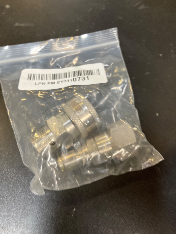 Photo 1 of RIDGE WASHER Pressure Washer Swivel Adapter, Stainless Steel M22 14mm to 3/8" Quick Connect, Stainless Quick Disconnect for Pressure Washer Hose, 5000 PSI, 2 Pack
