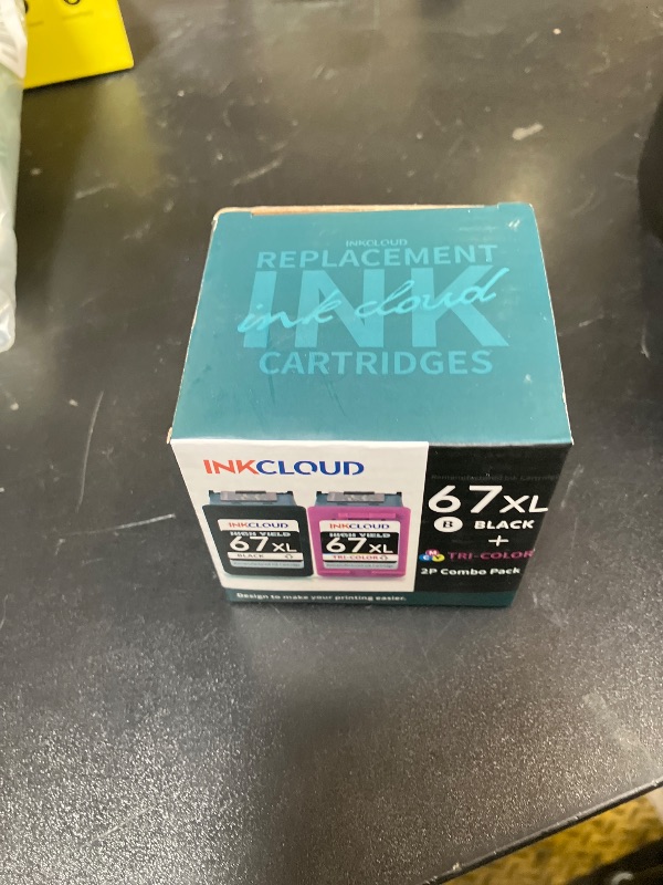 Photo 1 of Remanufactured Ink Cartridges Replacement for HP 67XL Printer Ink for 2700 2700e 2755 2755e 4100 4100e 4155 4155e 6000 6055 6055e 6400 6455e 6458e Printer (1 Black 1 Tri-Color, 2Pack)