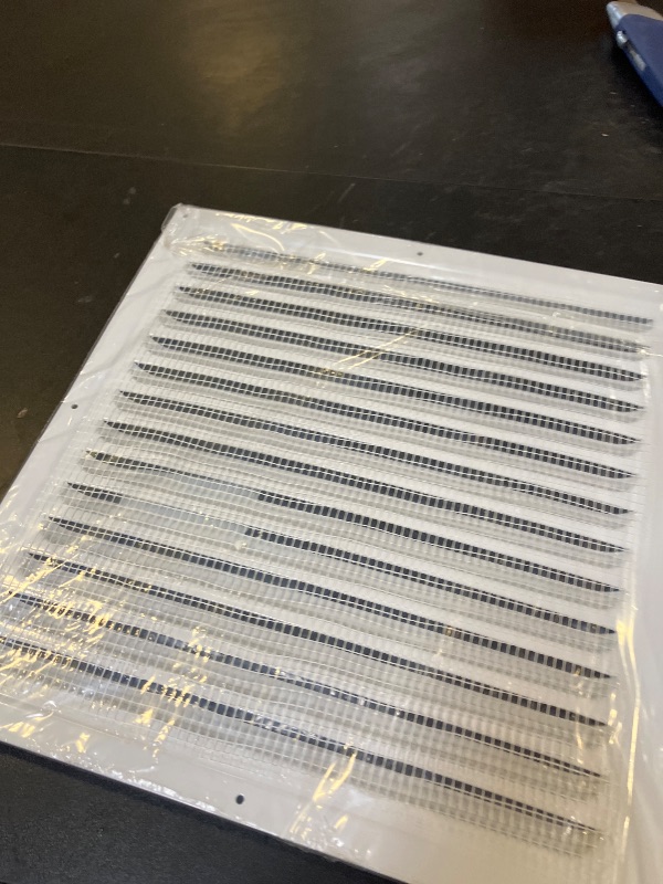 Photo 1 of 1PCS Wall Vents with Screen Mesh Aluminum Alloy Gable Vent Durable Shed Vent Square Vent Grille with Screws for Garage House Ceiling (White, 12"x12")