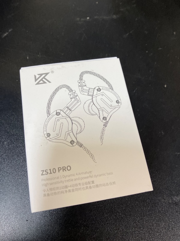 Photo 1 of Linsoul KZ ZS10 Pro, 4BA+1DD 5 Driver in Ear Monitor, HiFi Wired Earbuds, Gaming Earbuds, Hybrid IEM Earphones with Stainless Steel Faceplate, Detachable Cable for Musician(Without Mic, Glare Blue)