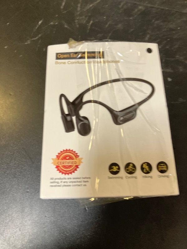 Photo 1 of Swimming Headphones IP68 Waterproof, Open Ear Bone Conduction Headphones Bluetooth 5.4 with 32GB MP3 Player, Secure Comfort Underwater Swim Earbuds for Jogging Cycling Fitness-SurfAudio(Black)