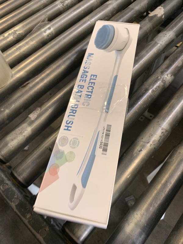 Photo 1 of SoulBay Electric Body Brush with 5 Attachments: Rechargeable Back Brush IPX7 Long Handle Exfoliating Spin Scrubber for Shower Bathing Cleansing Wash Deep Cleaning