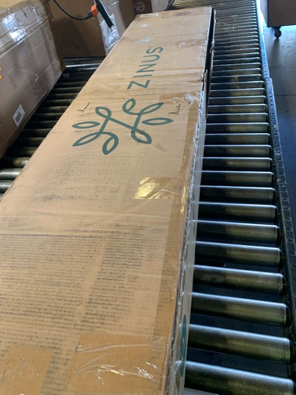 Photo 1 of ZINUS Allen Mid Century Wood Platform Bed Frame, Solid Wood Foundation, Wood Slat Support, No Box Spring Needed, Easy Assembly, Queen