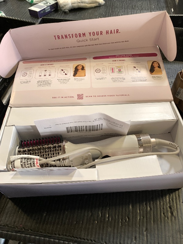 Photo 1 of Shark HT212 SmoothStyle Heated Comb + Blow Dryer Brush with Heat Resistant Storage Bag, Dual Mode, for All Hair Types, Silk