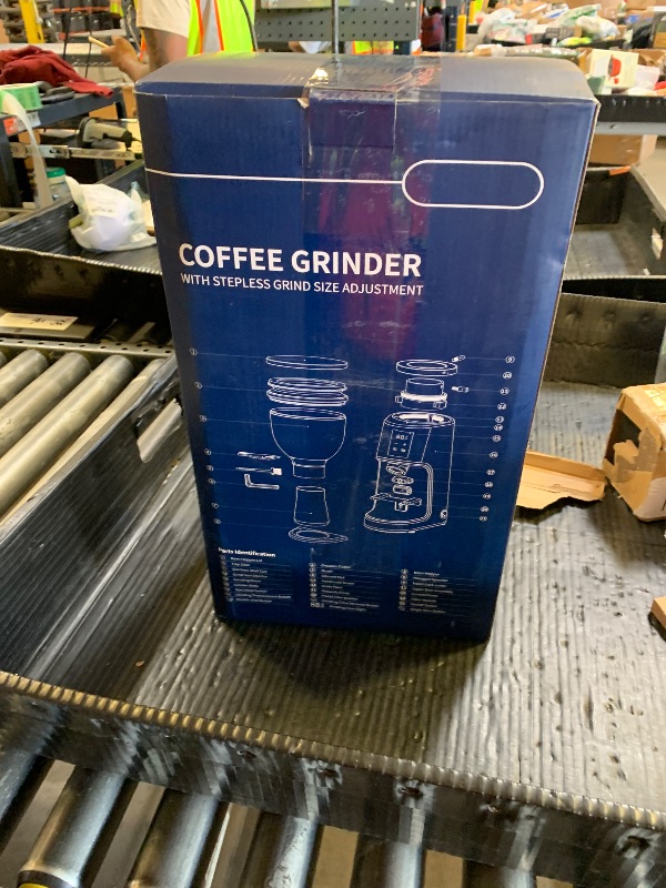 Photo 1 of SHARDOR Professional 64mm Burr Coffee Grinder with 100 Grind Settings and All-Metal Chamber, Coffee Bean Grinder with Adjustable Electronic Timer and LED Display, Anti-Static,Black