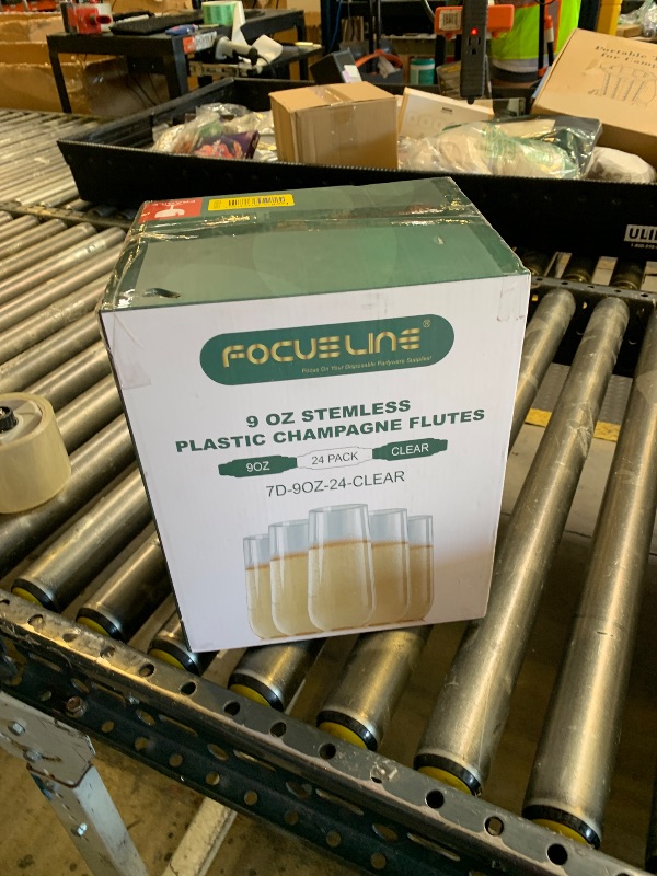 Photo 1 of FOCUSLINE 24 Pack 9 Oz Clear Plastic Champagne Flutes, Stemless Plastic Champagne Glasses Clear, Heavy Duty Toasting Glasses, Shatterproof and Disposable Cups Perfect For Any Party