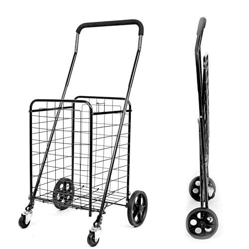 Photo 1 of MaxWorks 50545 Heavy-Duty Folding Shopping Cart for Groceries,
