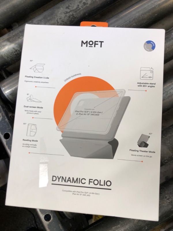 Photo 1 of MOFT Dynamic Folio Case for iPad Air 13 Inch M3/M2 (2025/2024), iPad Pro 12.9 6th/5th/4th Gen, Silm Magnetic Stand Case with 20+ Viewing Angles, Auto Wake/Sleep, Cement x Sapphire