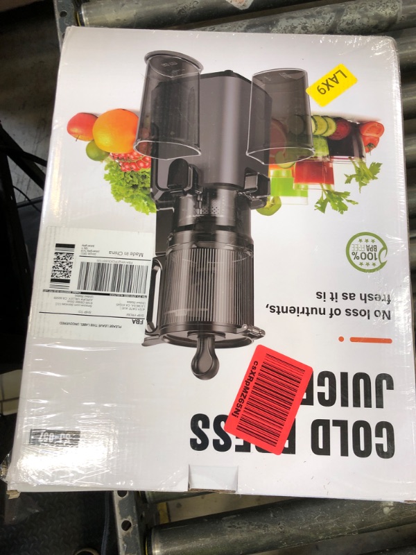 Photo 1 of Juicer Machines with 5.4" Large Feed Chute, 400W Cold Press Juicer for Whole Vegetables and Fruits, Slow Masticating juicer Easy to Clean Juice Extractor Machine High Juice Yield(Titanium Gray)