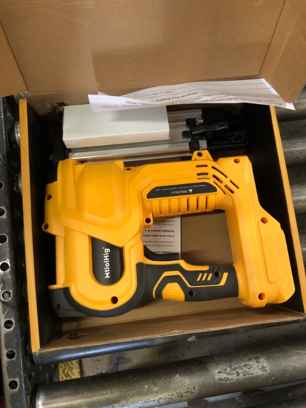 Photo 1 of MtiolHig Cordless 2" Brad Nailer Compatible with Dewalt 20V Battery (No Battery), 2-in-1 Electric Nail Gun/Staple Gun, 18 Gauge Nail Gun Powered with 1000 Nails