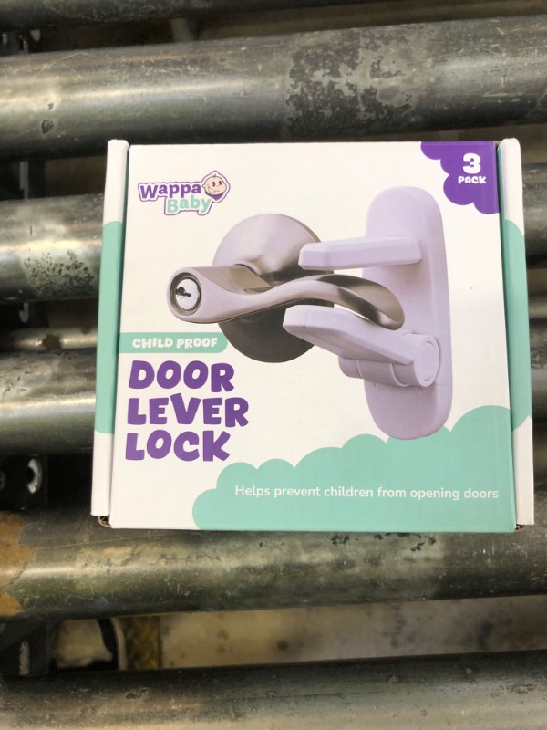 Photo 1 of Door Lever Lock (3 Pack) Prevents Toddlers from Opening Doors. 3.25" L * 1.5" W * 4.5" H Easy One Hand Operation for Adults. Durable ABS with 3M Adhesive Backing. Simple Install, No Tools Needed.