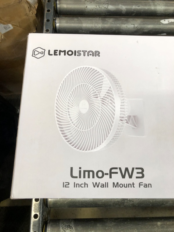 Photo 1 of 12" Wall-Mounted Oscillating Fan with Remote & Timer, Compact Bedroom/RV Fan - 4 Speeds, Quiet 90°Rotation, Adjustable Tilt, 8.2 ft Cord for Bathroom & Home Cooling, Include Adapter, Easy to Clean