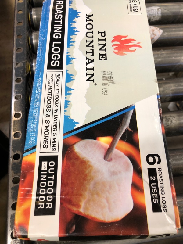 Photo 1 of Pine Mountain Roasting Logs, Cooking firelogs for Campfire, Fireplace, Fire Pit, Outdoor and Indoor Use, 6 Pack