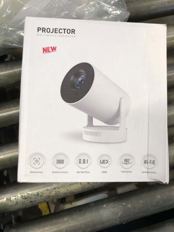 Photo 1 of Electric Focus - Projector 4K Support, Mini Projector with Wifi6 and Bluetooth, HY300pro Upgrade Enhanced Version Smart Proyector, 5w Speaker, Electric Focus, Auto Keystone Correction, 35"-130" Screen