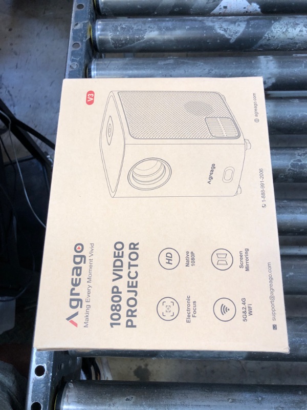 Photo 1 of [Electric Focus] Projector with WiFi and Bluetooth, Native 1080P 15,000 Lumens 4K Supported, Agreago Outdoor Movie Projector for Home Theater UP to 300", for iOS/Android/TV Stick/HDMI/USB