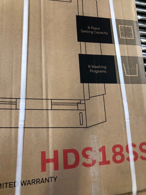 Photo 1 of Honeywell 18 Inch Dishwasher with 8 Place settings, 6 Washing Programs, Stainless Steel Tub, UL/Energy Star- Stainless Steel