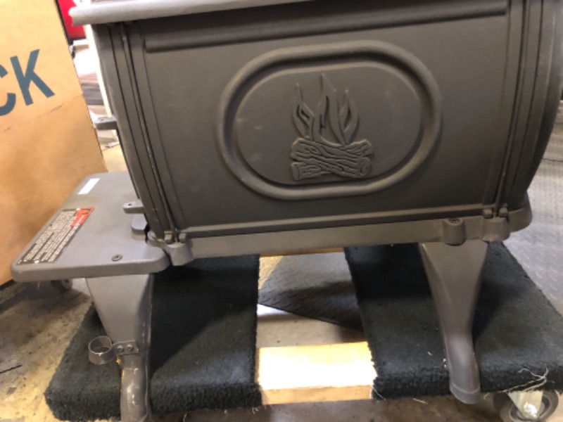 Photo 1 of US Stove Company Cast Iron Wood Stove with Cool Touch Safety Handle, Heats up to 54,000 BTUs