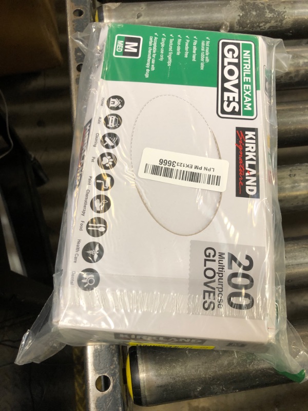 Photo 1 of Kirkland Signature Nitrile Gloves, Box of 200, Medium for Health Care, Food Service, Home other uses. Size M
