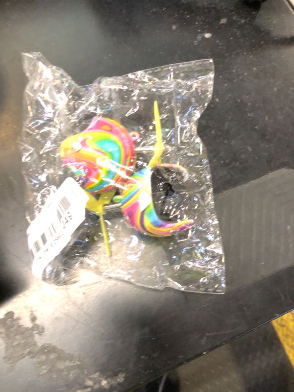 Photo 1 of wonuu Duck Bike Bell with Light and Helmet Cute Hamster Bicycle Horn, Dashboard Decoration Hamster Toy Motorcycle Bike Bells Rubber Duck Car Dashboard Decorations (Rainbow-Hamster)