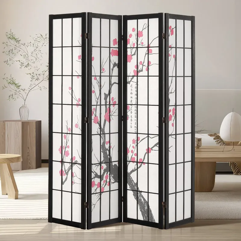 Photo 1 of VEVOR Room Divider, 4 Panel Japanese Room Divider