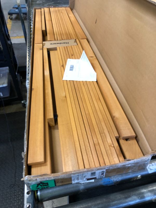 Photo 1 of Tiaga 6 ft. H x 3 ft. W Freestanding or Surface Mounted Slatted Premium Wood Privacy Screen