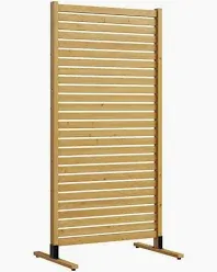 Photo 1 of Tiaga 6 ft. H x 3 ft. W Freestanding or Surface Mounted Slatted Premium Wood Privacy Screen