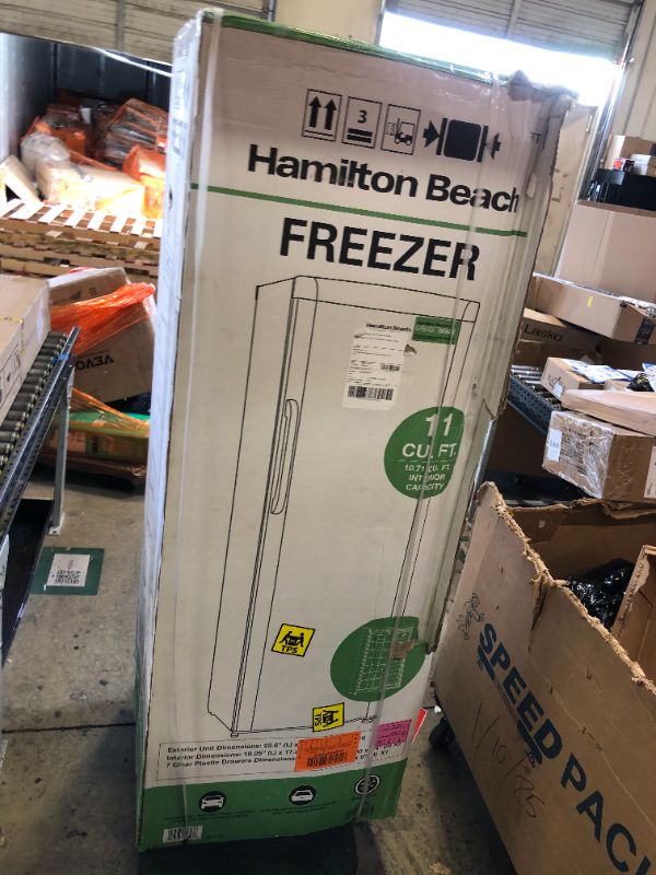 Photo 1 of Hamilton Beach HBFRF1100, 11 cu ft, Upright Freezer, White