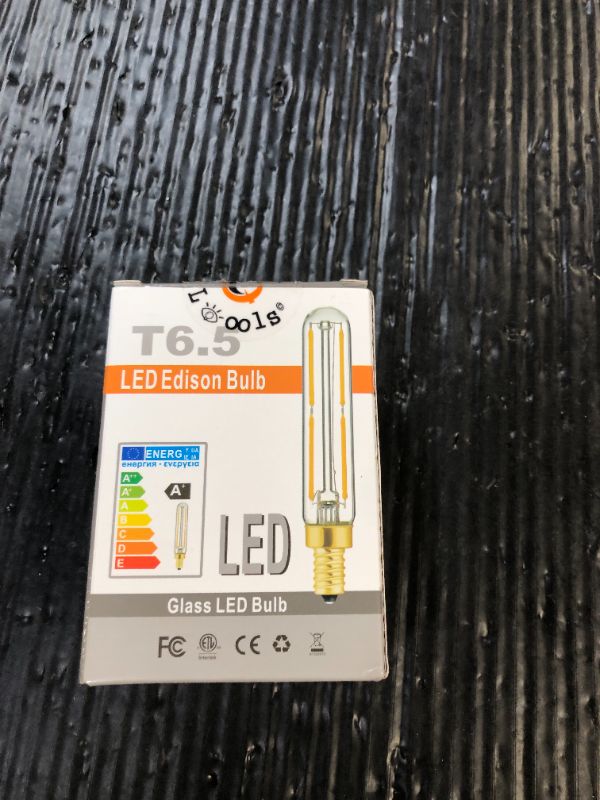 Photo 1 of E17 LED T6.5 Tubular Filament Bulb,Dimmable 4W Led Tube Bulbs, 500lm, 4000K Daylight, 40 Watt Incandescent Bulb Equivalent, for Exit Sign Light, Refrigerator, Freezer, 6 Pack.