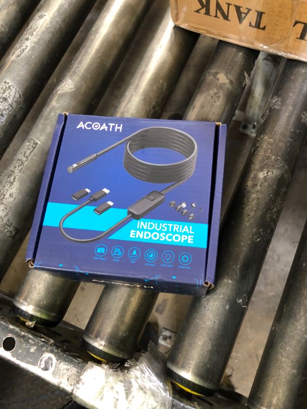 Photo 1 of Acoath Endoscope Camera with Light, Dual-Lens 1920P HD Borescope with 8 Adjustable LED Lights, IP67 Waterproof Boroscope Inspection Tools, 33ft Semi-Rigid Snake Camera for iOS & Android