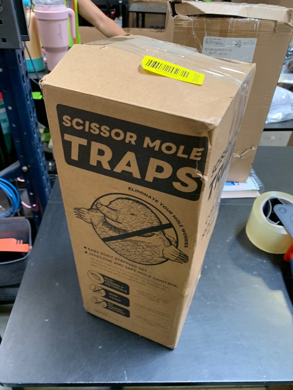 Photo 1 of Mole Traps That Kill Best, 2 Pack Scissor Mole Trap, Sleek Black Stainless Steel Finish