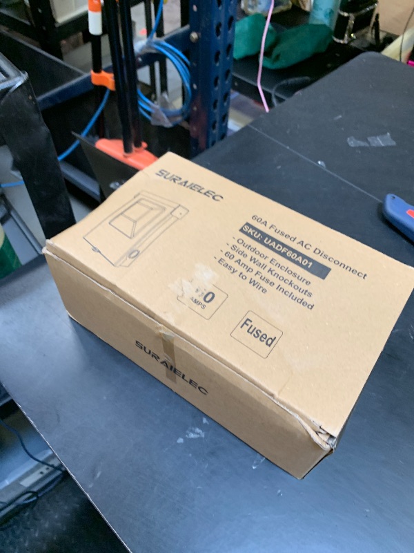 Photo 1 of SURAIELEC Fused 60 Amp AC Disconnect Box Outdoor, Waterproof Metal Enclosure with Pull-Out Switch, AC Disconnect for Home HVAC & Air Conditioning Systems, Mini Split, UL Listed, Fused (Fuse Included)