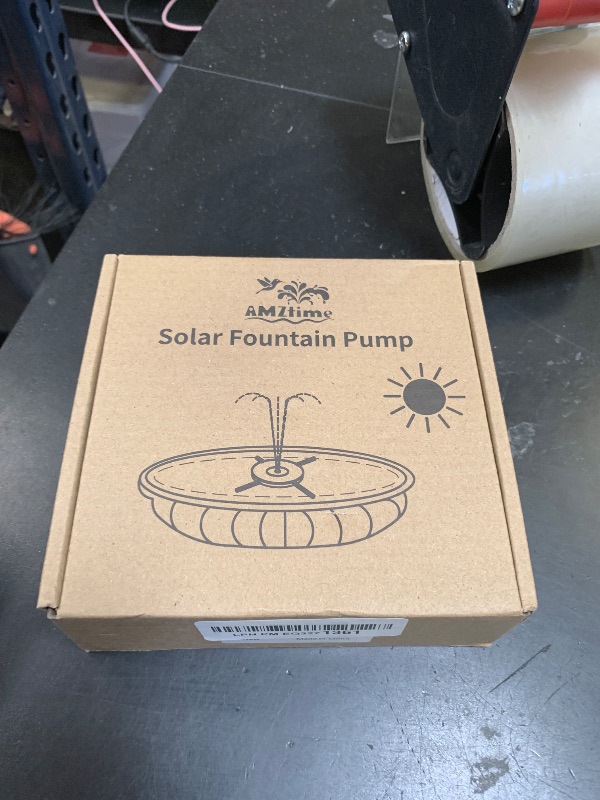 Photo 1 of AMZtime Solar Water Fountain, Upgraded Solar Bird Bath Fountains with 6 Nozzles, Free Standing Floating Solar Powered Water Fountain Pump for Bird Bath, Garden, Pond, Pool and Outdoor