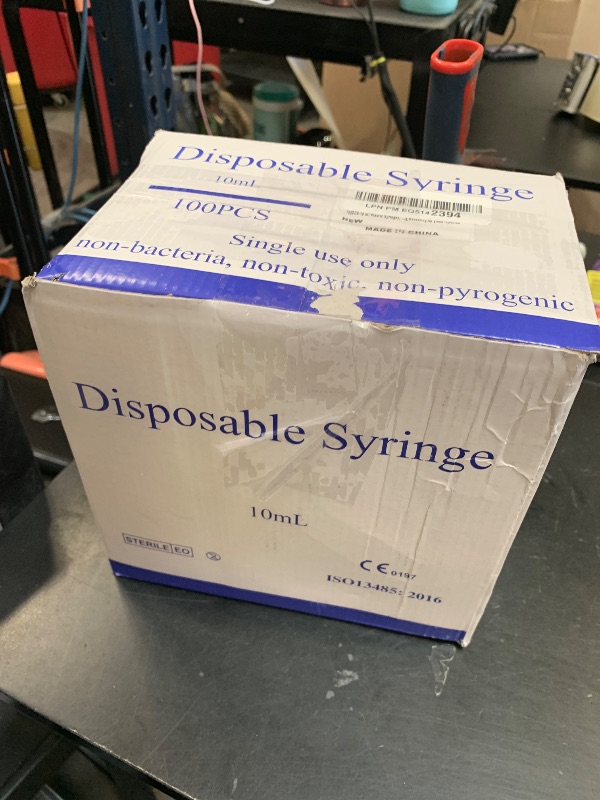 Photo 1 of 100PCS-10 ml Plastic Syringes, Individually Packge for Scientific Labs Experiment Refilling,Watering,Measuring,lip gloss injection
