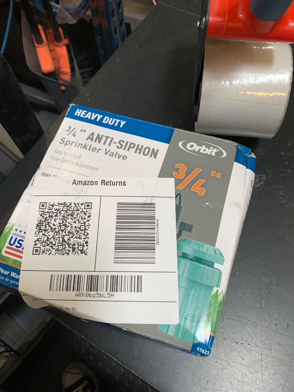 Photo 1 of 1-Pack Orbit 57623 3/4" FPT 100 Series Anti-Siphon Automatic Sprinkler Valve with Flow Control