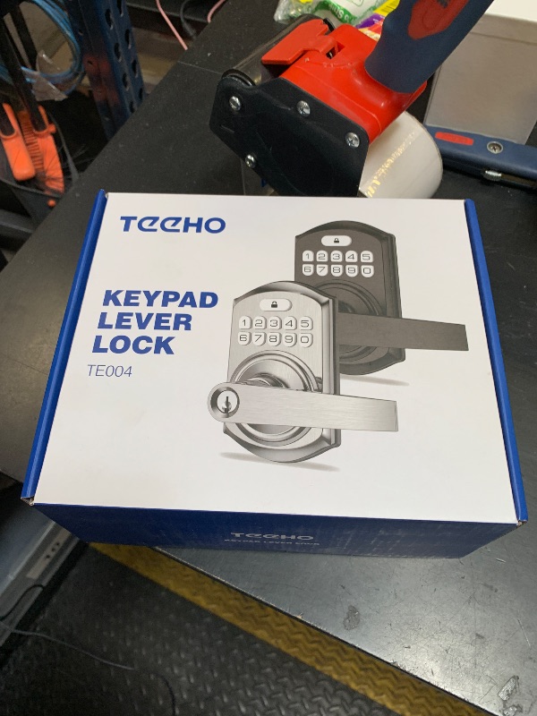 Photo 1 of TEEHO TE004 Keyless Entry Keypad Door Lock with Handle - Smart Digital Electronic Lock for Interior Door with Anti-Peeping, Auto Lock & Passage Mode - Easy Installation - Satin Nickel