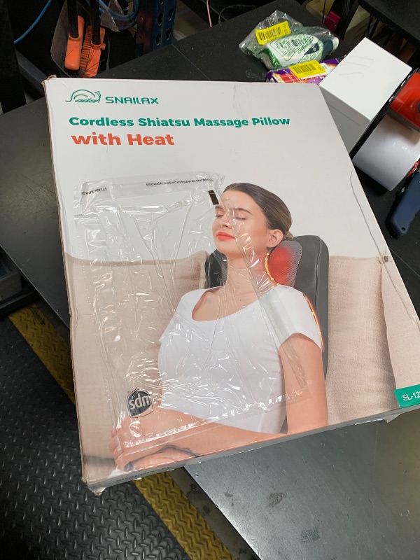Photo 1 of Cordless Shiatsu Neck Massager with Heat & Vibration, Back Neck Shoulder Massager for Pain Relief Deep Tissue, 4D Kneading Back Massage Pillow, Rechargeable Portable Massage, Gifts for Mom,Dad