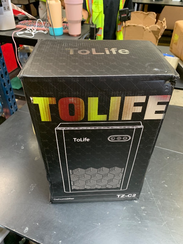 Photo 1 of ToLife Dehumidifiers for Home 95 OZ Water Tank, 1000 sq.ft Dehumidifier for Basement Bedroom Bathroom with Auto Shut Off 7 Colors LED Light,Grey